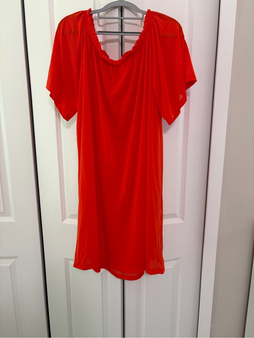 H&M Bright Red Short Sleeve Mini Dress